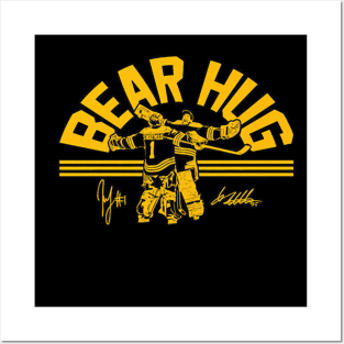 Linus Ullmark & Jeremy Swayman Bear Hug Posters and Art